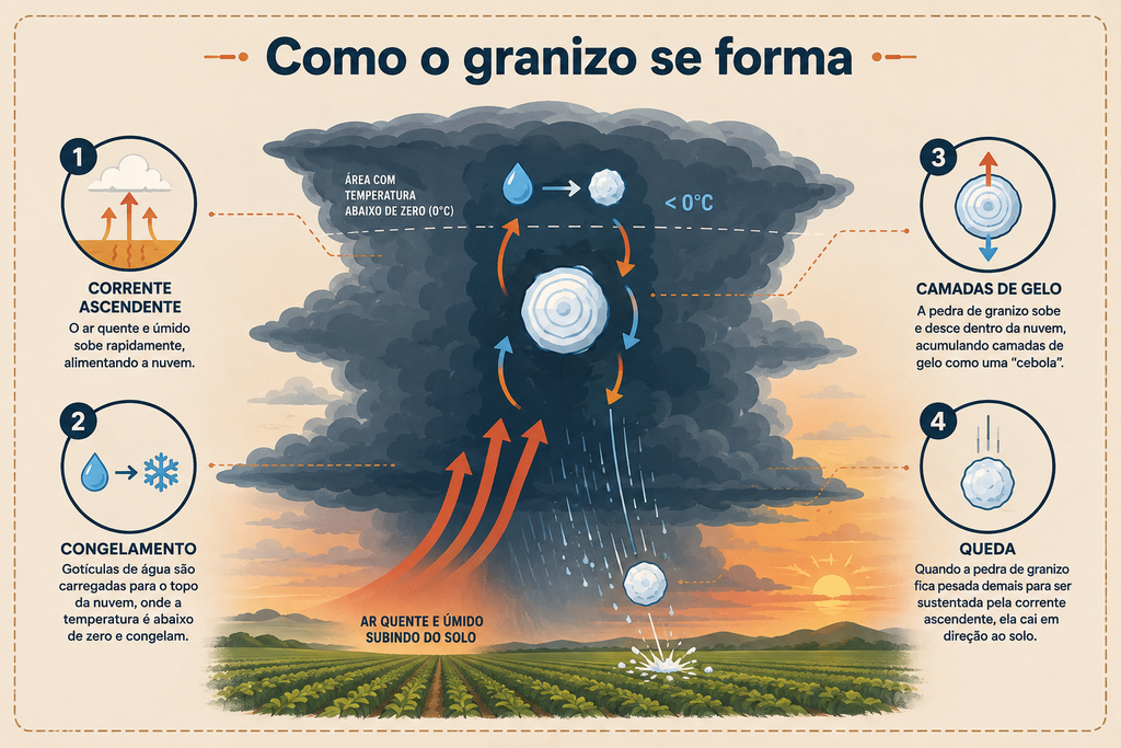 como o granizo se forma dentro da nuvem cumulonimbus